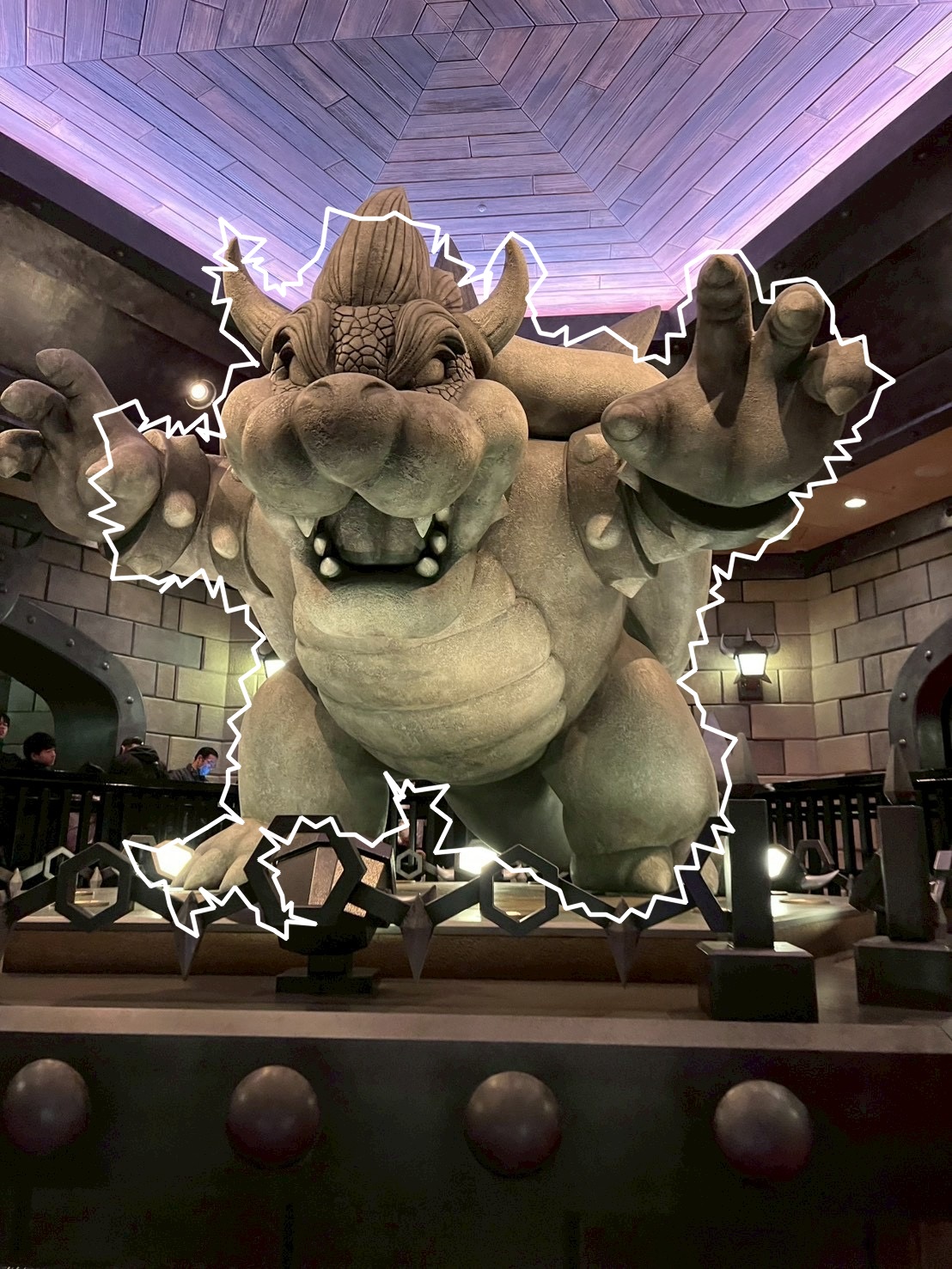 Bowser の画像をエフェクト加工した出力例
